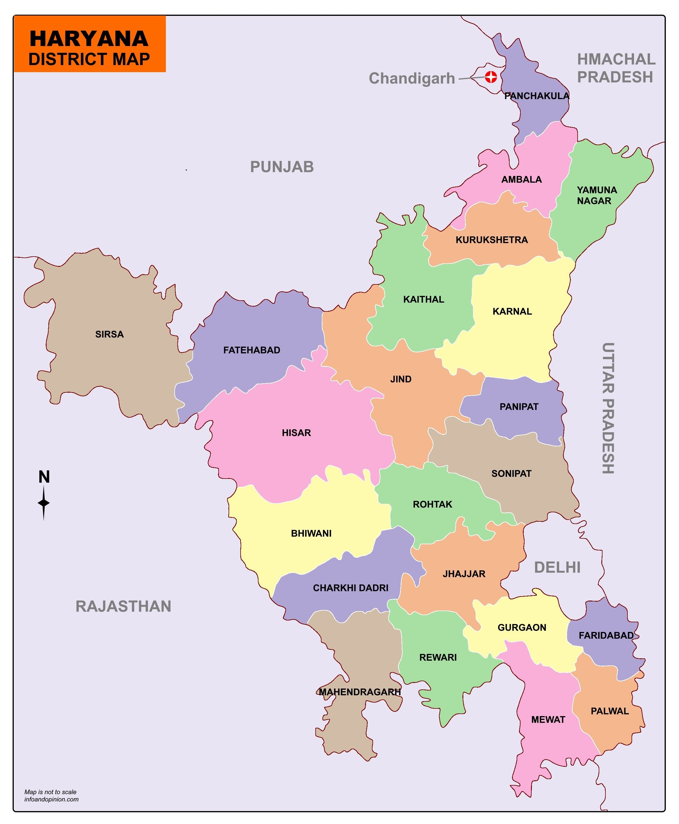 Map Of Haryana